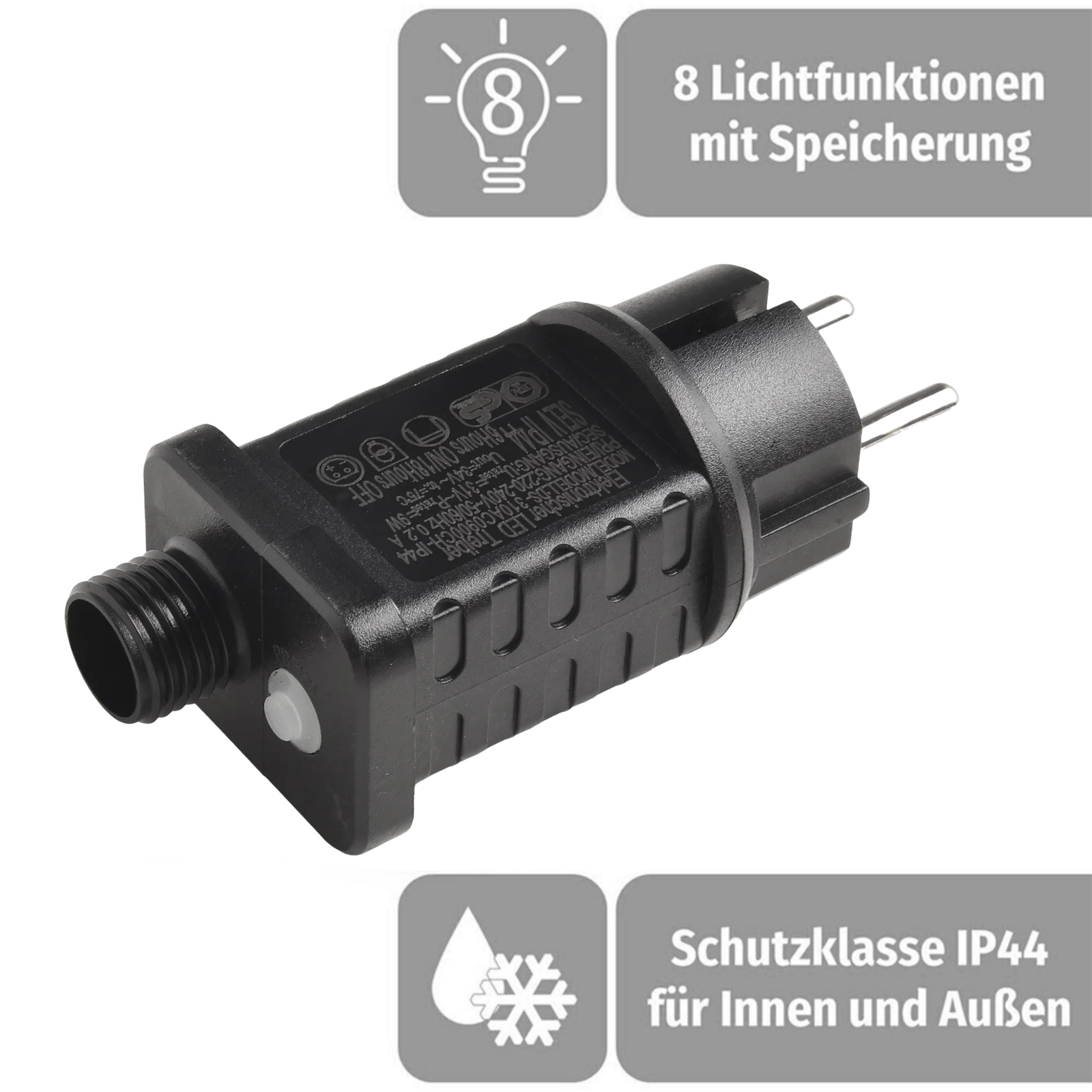 Outdoor Power With Timer - 31V 9W LED หม้อแปลงไฟฟ้าพร้อมตัวจับเวลาสำหรับไฟสตริงคริสต์มาสกลางแจ้งในร่ม IP44 กันน้ำ