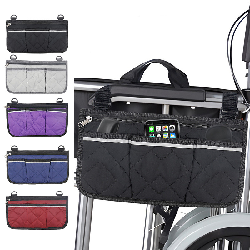 Outdoor Power Wheelchair - กระเป๋าเก็บของสำหรับรถเข็นคนพิการกลางแจ้งความจุขนาดใหญ่, กระเป๋าข้างที่วางแขนรถเข็นไฟฟ้า, กระเป๋าอุปกรณ์เสริม, กระเป๋าเก็บของกันน้ำ