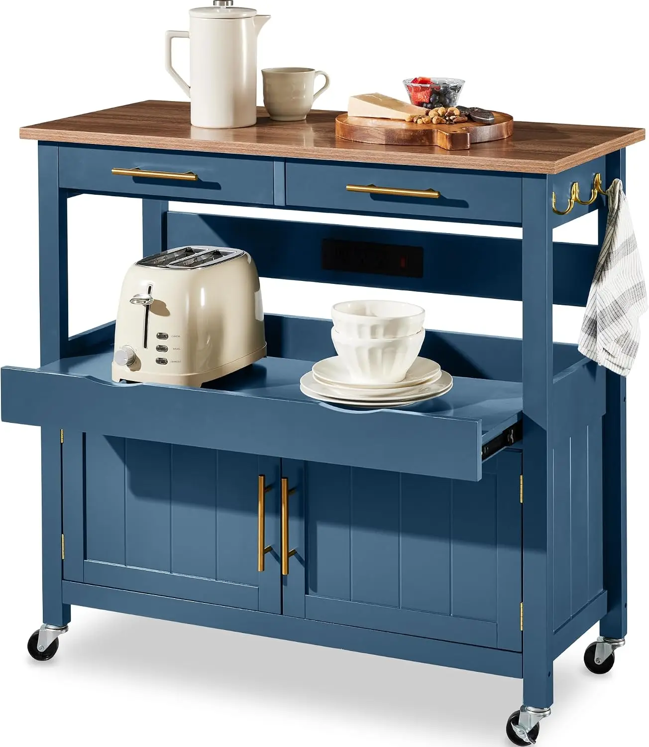 Outdoor Kitchen Power Outlet - รถเข็นครัวขนาดใหญ่ 36 นิ้ว พร้อมตู้ 2 ประตู,