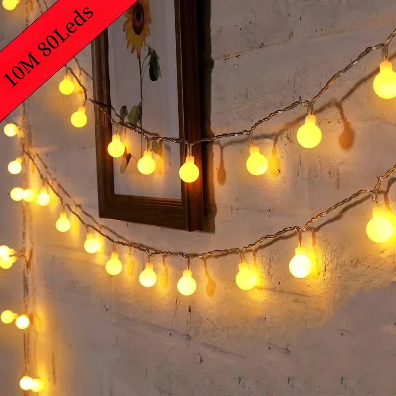 Outdoor Power For Wedding - ไฟประดับแบบสาย USB/แบตเตอรี่ ไฟประดับทรงกลม ไฟกันน้ำสำหรับภายนอกอาคาร โคมไฟสำหรับงานแต่งงาน ไฟประดับสวน