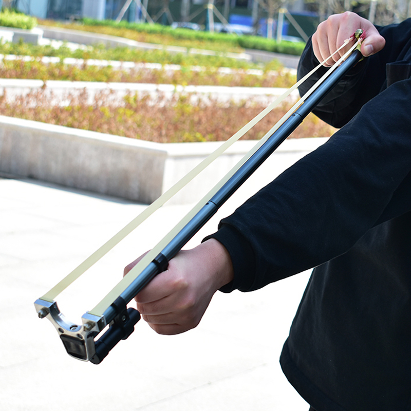 Quality Outdoor Power - หนังสติ๊กล่าสัตว์ขนาดเล็กใหม่แท่งยาวแบบยืดหดได้หนังสติ๊กสำหรับล่าสัตว์กลางแจ้งทรงพลังแบบพกพาหนังสติ๊กคุณภาพสูง