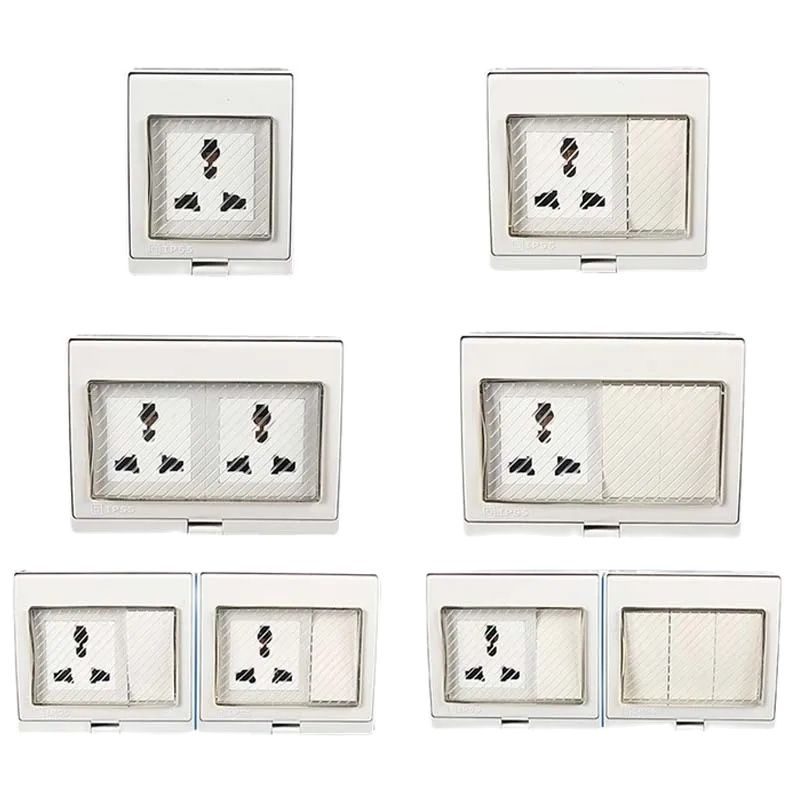 Outdoor Kitchen Power Outlet - 1 ชิ้น สีขาว AU UK EU