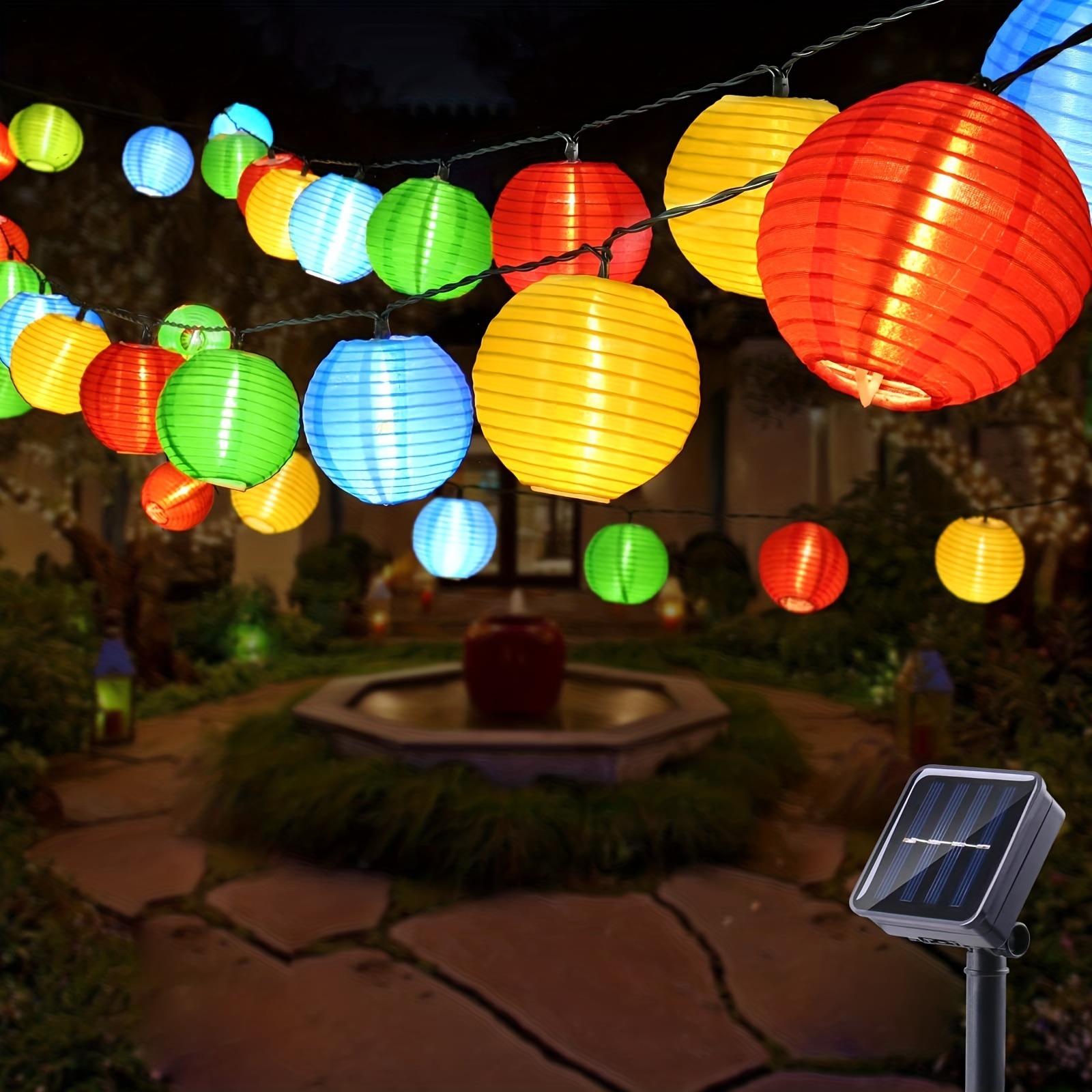 Outdoor Power For Wedding - ไฟ LED โคมไฟพลังงานแสงอาทิตย์ String กลางแจ้ง Garland