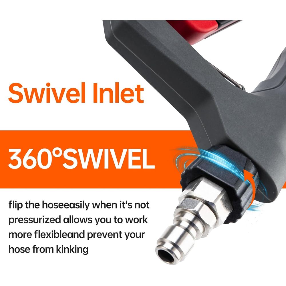 ปืนฉีดน้ำพร้อมหัวหมุน, หัวต่อเ - Power Washer Gun Replacement บทวิจารณ์และราคา