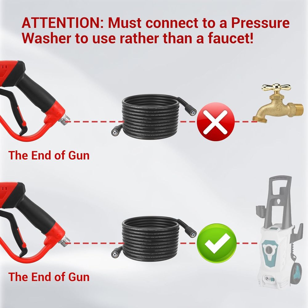 ชุดปืนฉีดน้ำแรงดันสูงและสายยาง - Power Washer Gun Replacement บทวิจารณ์และราคา