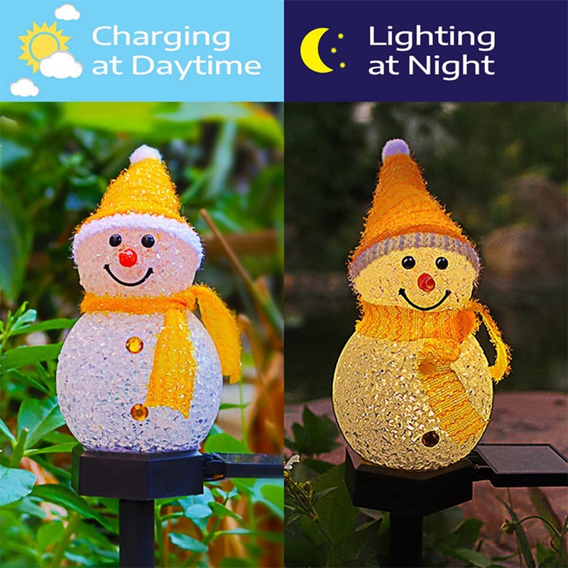 LED Snowman ไฟสวนพลังงานแสงอาท - Outdoor Yard Power Stake บทวิจารณ์และราคา