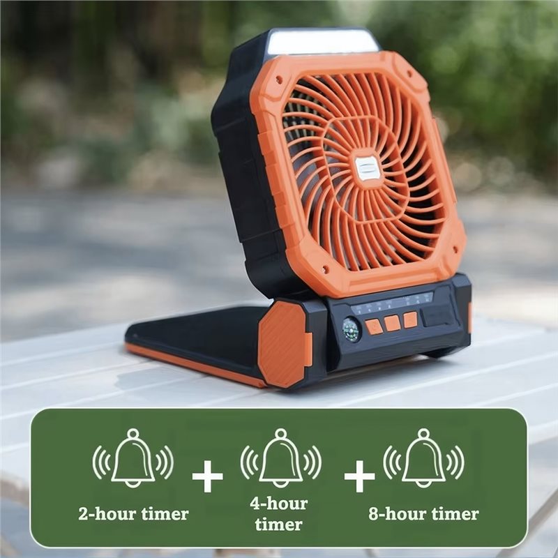 【อุปกรณ์ครัว】พัดลมพกพาพลังงานแ - Outdoor Power With Timer บทวิจารณ์และราคา