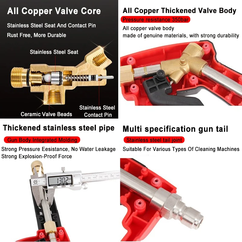 หัวฉีดแรงดันสูงสีแดงปืนเครื่อง - Power Washer Gun Replacement บทวิจารณ์และราคา