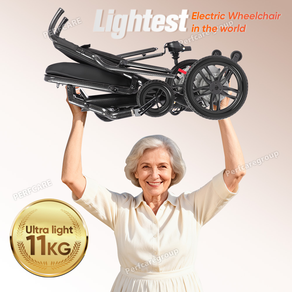 รถเข็นไฟฟ้าพับได้ น้ำหนักเบา 1 - Outdoor Power Wheelchair บทวิจารณ์และราคา