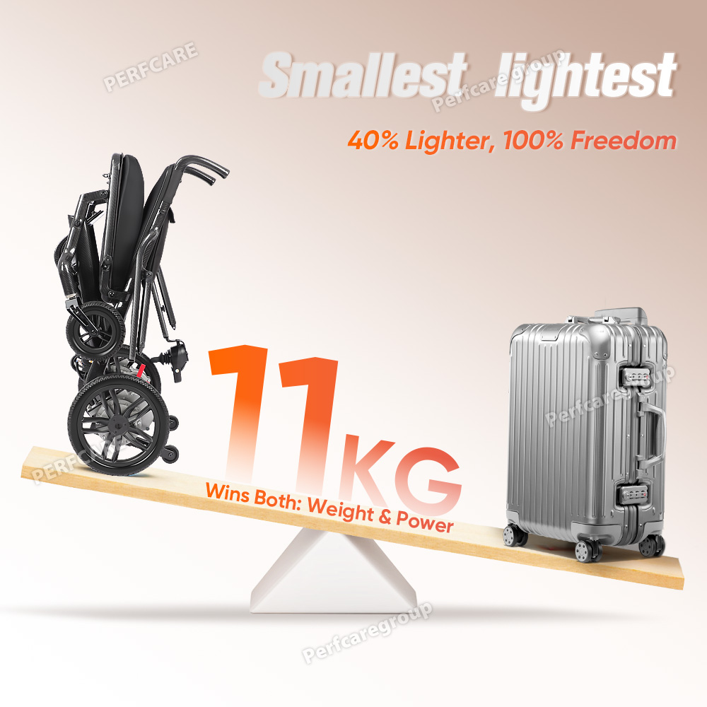 รถเข็นไฟฟ้าพับได้ น้ำหนักเบา 1 - Outdoor Power Wheelchair บทวิจารณ์และราคา
