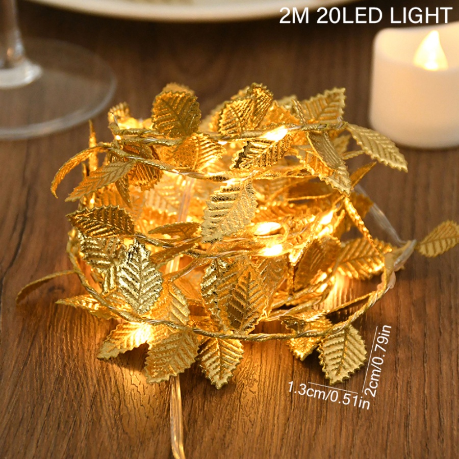 ไฟประดับรูปใบไม้สีทอง สายทองแด - Outdoor Power For Wedding บทวิจารณ์และราคา