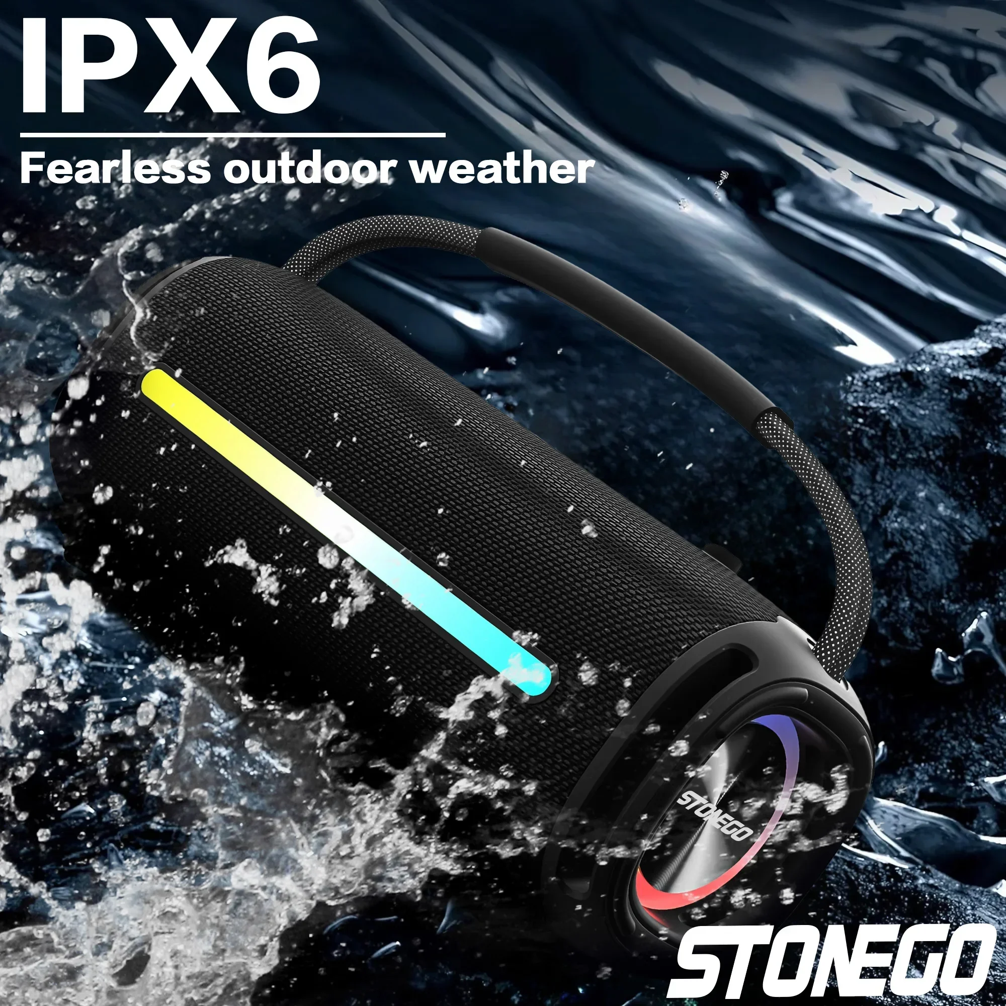 บลูทูธแบบพกพา 5.3 ลําโพงไร้สาย - Quality Outdoor Power บทวิจารณ์และราคา