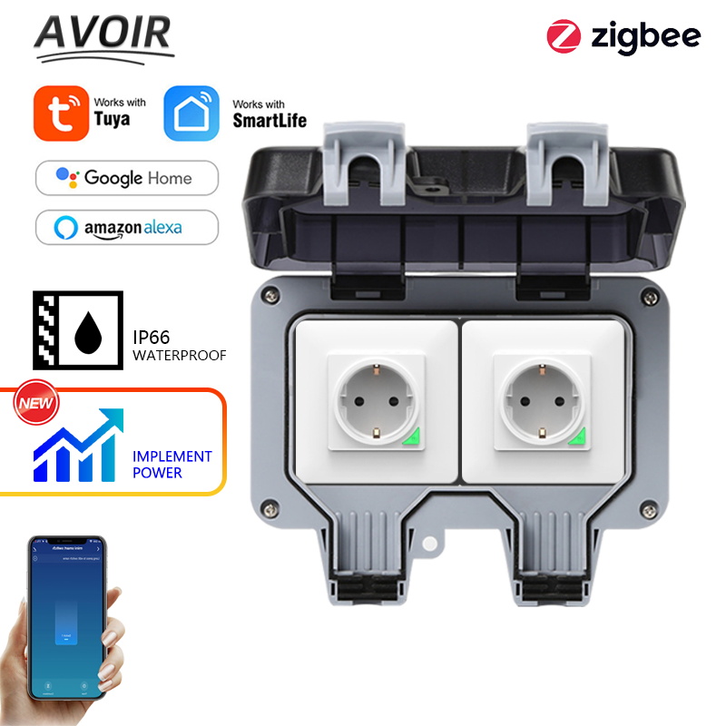 Avoir Tuya Zigbee ซ็อกเก็ตไฟฟ้ - Outdoor Power With Timer บทวิจารณ์และราคา