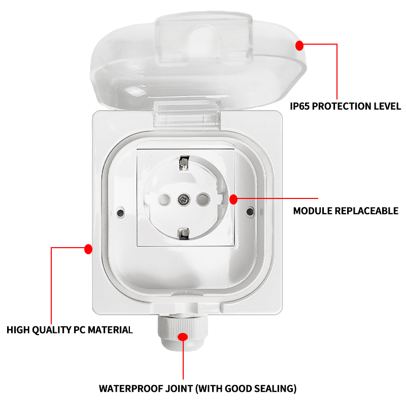 IP65 กล่องซ็อกเก็ตกันน้ำกลางแจ - Outdoor Kitchen Power Outlet บทวิจารณ์และราคา