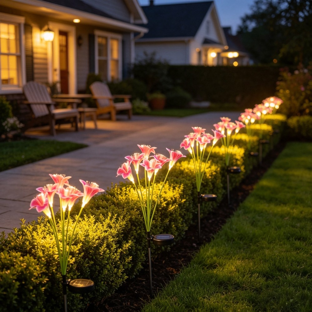 ไฟประดับรูปดอกลิลลี่พลังงานแสง - Outdoor Yard Power Stake บทวิจารณ์และราคา