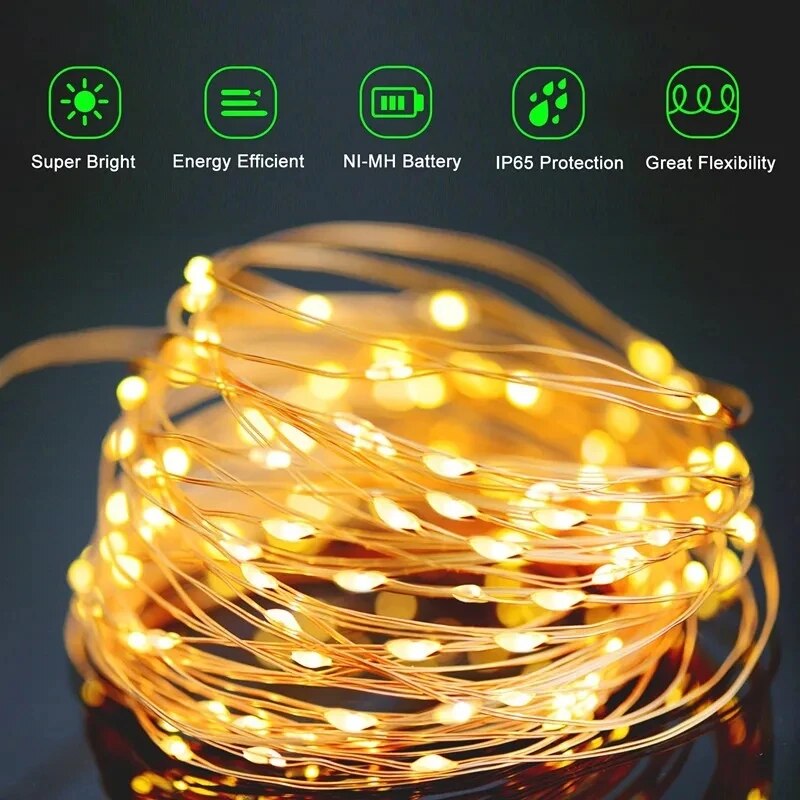 ไฟราวพลังงานแสงอาทิตย์ LED 100 - Outdoor Power For Wedding บทวิจารณ์และราคา