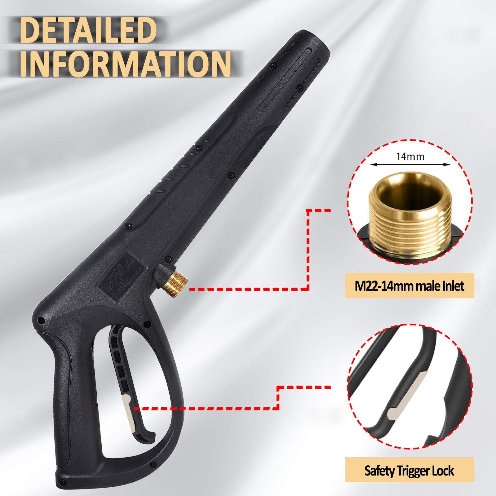 ปืนฉีดน้ำแรงดันสูง M22 14 มม.  - Power Washer Gun Replacement บทวิจารณ์และราคา