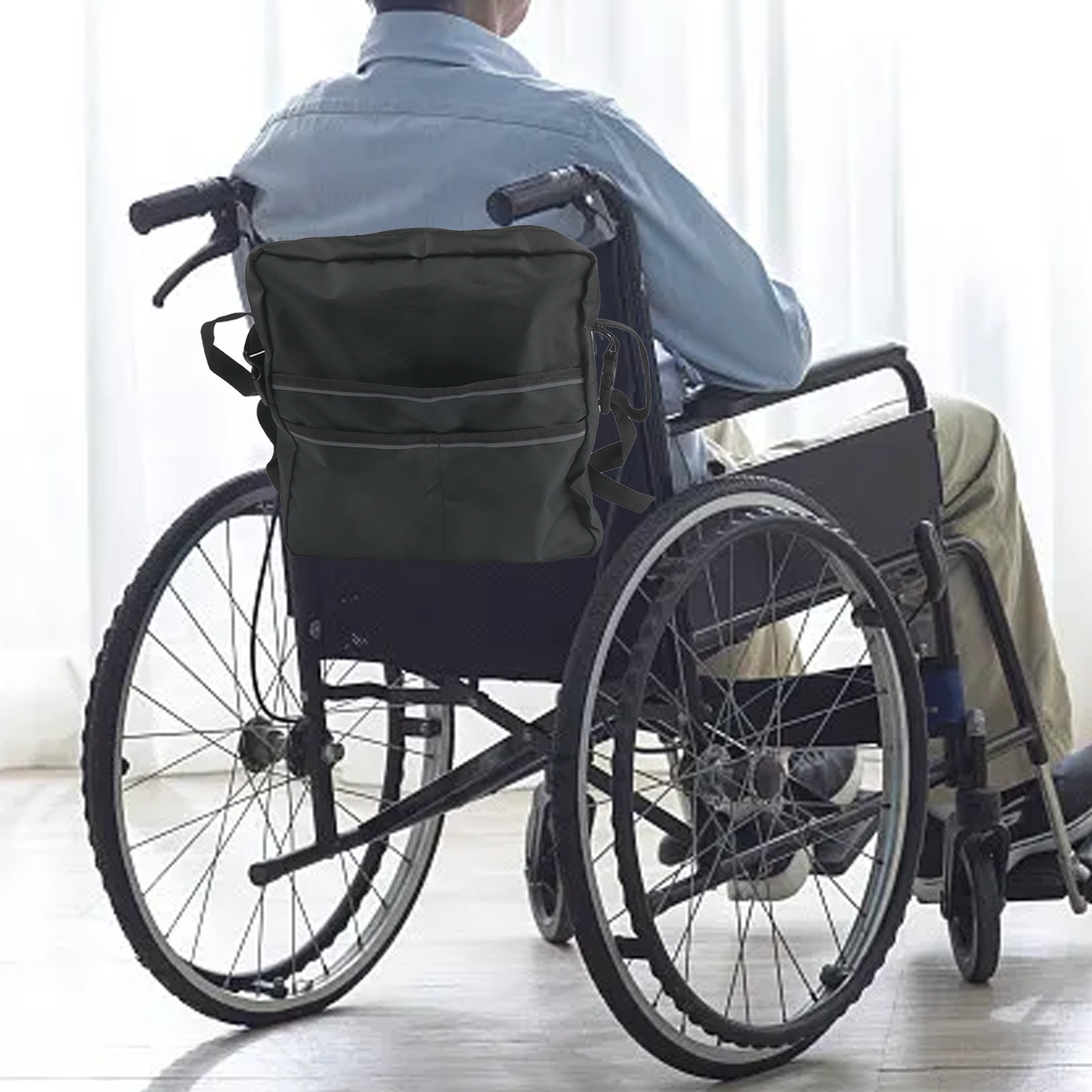 กระเป๋าหลังเบาะนั่งสีดำสำหรับส - Outdoor Power Wheelchair บทวิจารณ์และราคา
