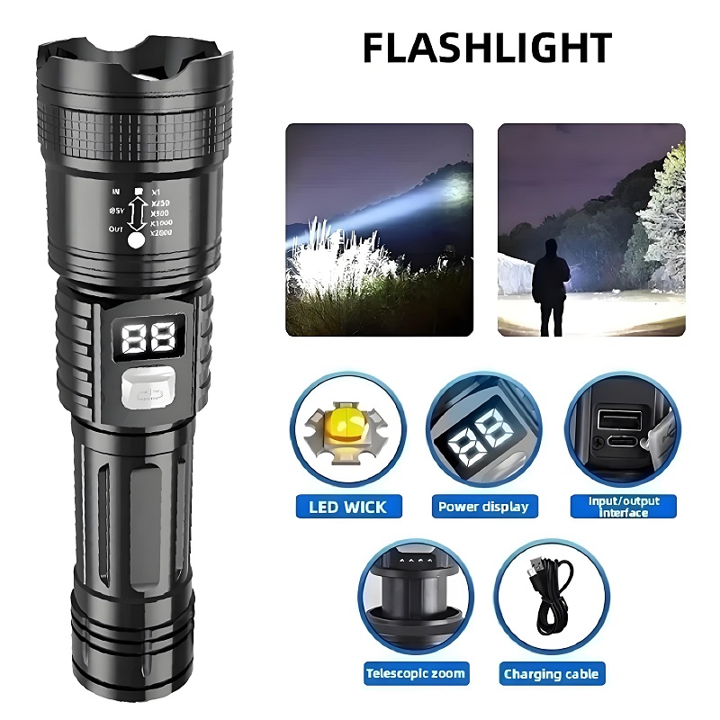 ไฟฉาย LED กำลังสูง 100000 ดวง  - Outdoor Power Meter Bike บทวิจารณ์และราคา